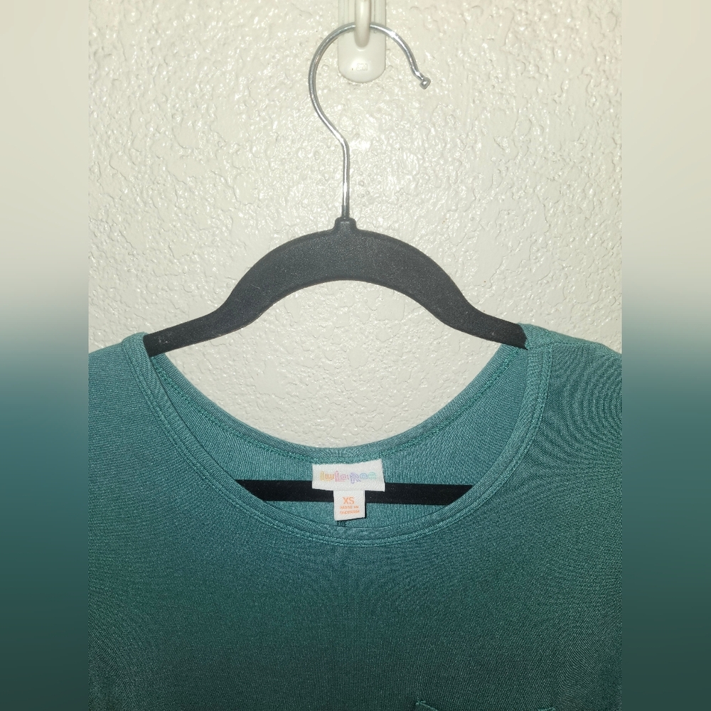 EUC LuLaRoe "Carly T-Shirt Dress" in Jade Green • Sz XS (2-4+) - Picture 3 of 10